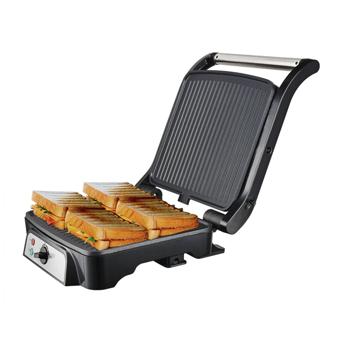 NAPPO Grill Sandwichera Cuádruple NEG-163 - Tamaño XL con 2000W de Potencia