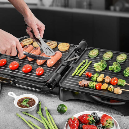 NAPPO Grill Sandwichera Cuádruple NEG-163 - Tamaño XL con 2000W de Potencia