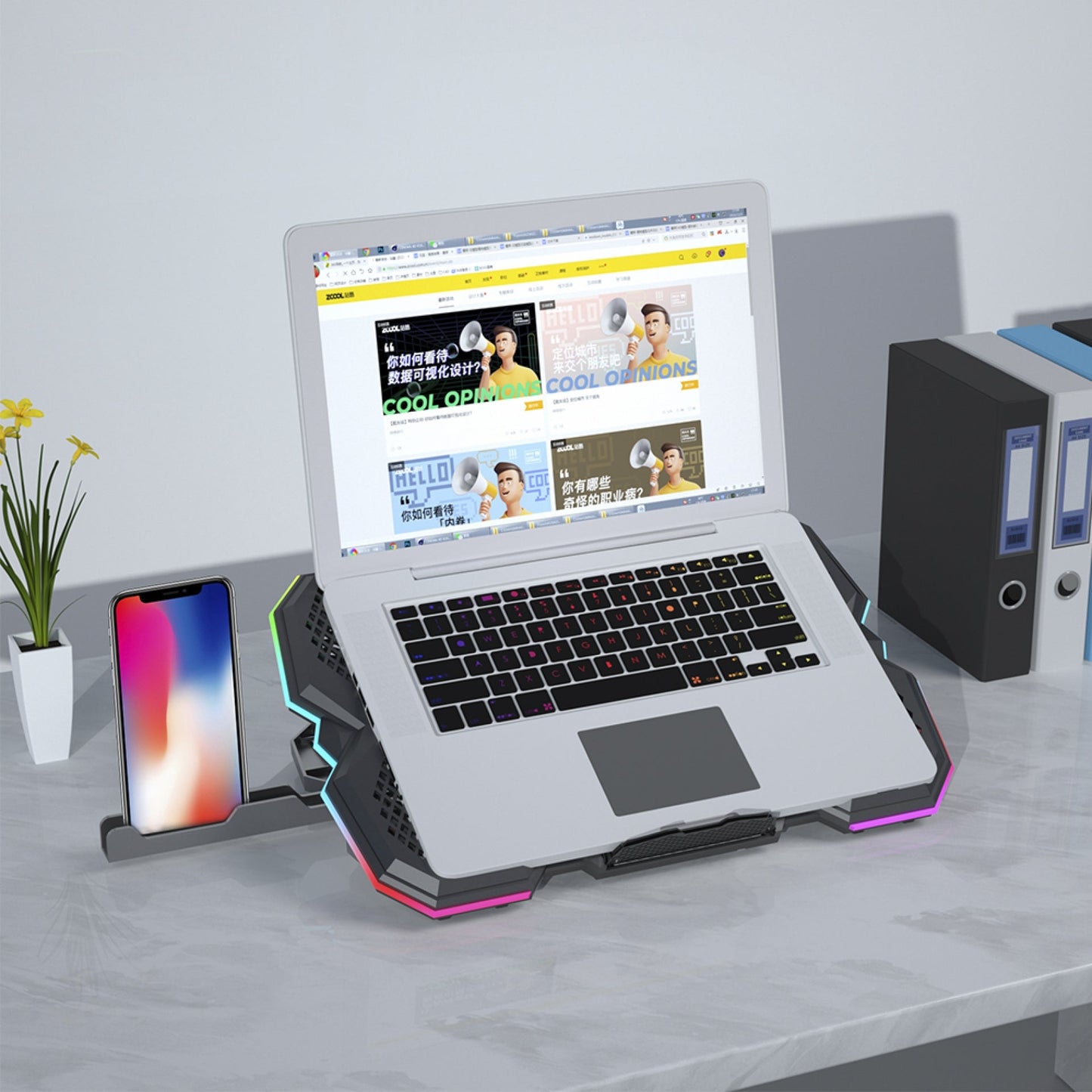 KOLKE SOPORTE COOLER PARA NOTEBOOK KVC-586 5 VENTILADORES