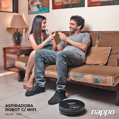 NAPPO ASPIRADORA ROBOT NLAR-063 C/WF NEGRA