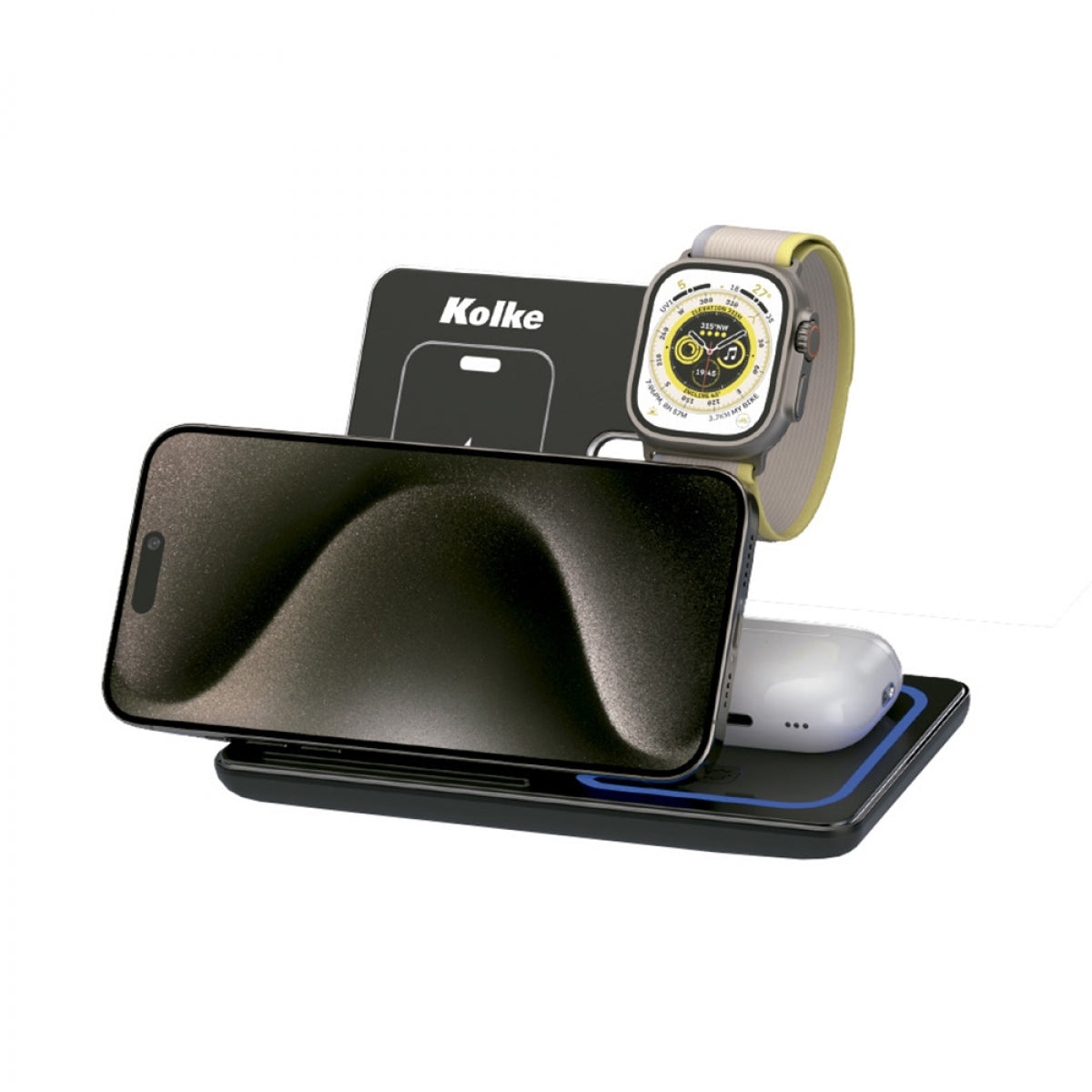 KOLKE CARGADOR INALAMBRICO 3 EN 1 KCR-5662